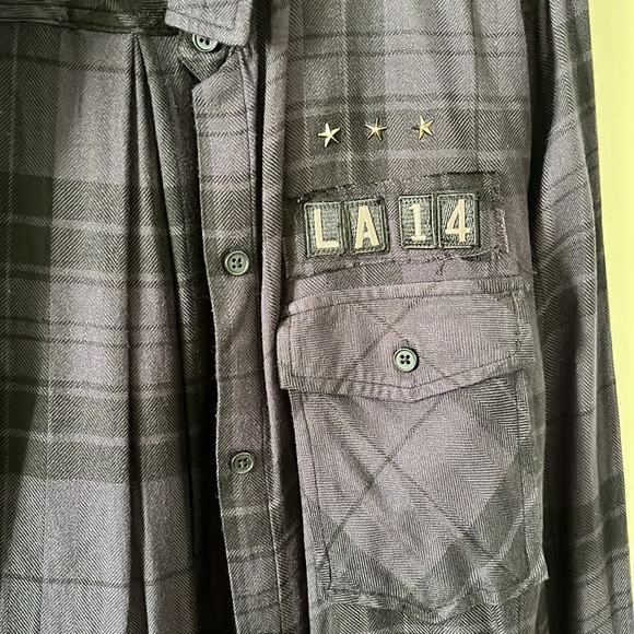 Rails M navy and black button up - Picture 3 of 4